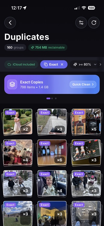 Photo Trim Duplicates feature